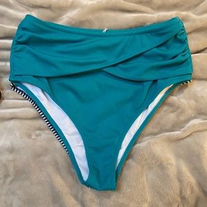 High waisted cheeky swim bottoms